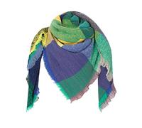 karierter Schal mit Fransen Muster Baumwolle Baumwolle Dreieckstuch Dreieck Schal Dreieckstuch Halstuch Mode Gestrickte Damen Schal poncho winterschal damen