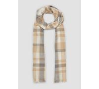 Karierter Schal mit offenem Kantenfransen ONESIZE creme|beige 2173018.03N9.ONESIZE