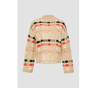 Karierter Strickpullover mit weitem Ärmel 40 beige|orange 2159907.25X6.40