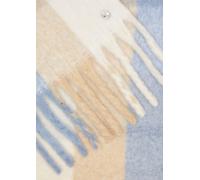Karierter Strickschal mit Fransen blau ONESIZE