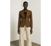 Karierter, taillierter Blazer aus 100 % Baumwolle L