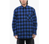 Kariertes, gefüttertes Flanell-Overshirt in Blau L