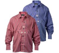 Kariertes Kinder Trachtenhemd aus 100% Baumwolle rot, 98