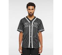 Karl Kani Baseball Shirt Serif Pinstripe black XXL