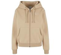 Sweatjacke KARL KANI "Karl Kani Karl Kani Chest Signature Essential Zip Hoodie", Damen, Gr. XS, sand, 65% Baumwolle, 35% Polyester, Sweatjacken Sweatjacke (25185332-XS) sand