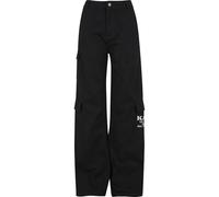 Stoffhose KARL KANI "Karl Kani Damen KK Denim K Cargo Pants", Damen, Gr. S, US-Größen, schwarz, 100% Baumwolle, loose fit, Hosen (75657047-S) schwarz