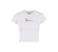 Karl Kani Frauen T-Shirt Kk Small Signature Short Tall in weiß M weiß
