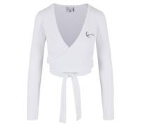Karl Kani Damen KW-LS011-002-01 Chest Signature Essential Short Laced Ls White, L