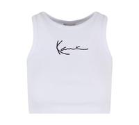 Damen Top - Small Signature Ess Racer Rib - White,M,Weiß