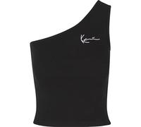 Karl Kani Damen KW-TP031-001-01 Chest Signature Essential Asymmetric Rib Top Black, XL