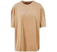 Karl Kani Damen KW224-027-1KK Small Signature Velvet Logo Tee Sand, S