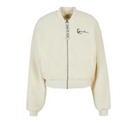 Karl Kani Damen KW224-051-1KK Metal Signature Teddy OS College Jacket Off White, L