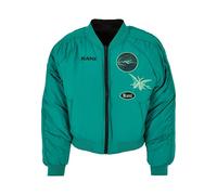Karl Kani Damen KW231-010-1 KK Chest Retro Reversible Bomber Jacket Green/Black Green/Black, XXL