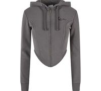 Sweatjacke KARL KANI "Karl Kani Damen", Damen, Gr. XXL, grau, 80% Baumwolle, 20% Polyester, Sweatjacken Sweatjacke (82342265-XXL) grau