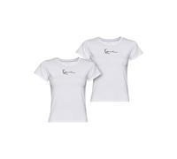 Karl Kani Damen KW234-056-2 Small Signature 2-Pack Essential Tight Tee White, L