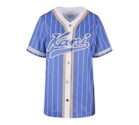 Karl Kani Damen KW241-029-1 Varsity Pinstripe Baseball Shirt Purple/White, M