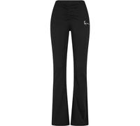 Karl Kani Damen KW241-036-1 Small Signature Rib Gathering Flared Leggings Black, L