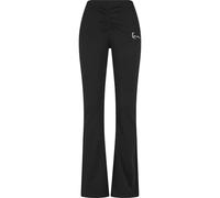 Karl Kani Damen KW241-036-1 Small Signature Rib Gathering Flared Leggings Black, S
