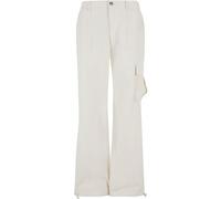 Karl Kani Damen Small Signature Washed Cargo Pants Off White, S