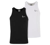 Karl Kani Herren Chest Signature Essential Waffle Tanktop 2 Pack Black/White, M