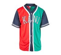 Karl Kani Herren KKMQ12148RED College Block Baseball Shirt red/Green/Navy L red
