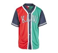 Karl Kani Herren KKMQ12148RED College Block Baseball Shirt red/Green/Navy red, XL