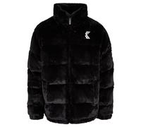 Winterjacke KARL KANI "Karl Kani Herren KM214-014-1 OG Fake Fur Puffer Jacket black", Herren, Gr. XS, schwarz, 100% Polyester, normal, hoch geschlossener Ausschnitt, Jacken Winterjacke (48632169-XS) s