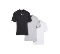 Karl Kani Herren KM222-102-1 KK 3-Pack Essential Tee Black/White/ash Grey, M