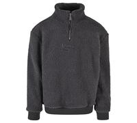 Sweatjacke KARL KANI "Karl Kani Herren KM223-058-1 Metal Signature Teddy Troyer", Herren, Gr. XL, grau (anthrazit), 100% Polyester, unifarben, Langarm, Sweatjacken (12264325-XL) anthrazit