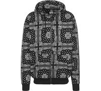 Karl Kani Herren KM223-078-1 KK Chest Signature Paisley OS Zip Hoodie M Black/Cream