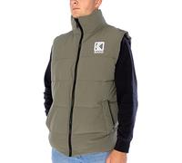 Karl Kani Herren KM223-081-1 KK OG Reversible Paisley Puffer Vest black/military green, XL