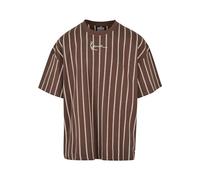 Karl Kani Herren KM224-064-3 KK Small Signature Boxy Heavy Jersey Pinstripe Teebrown/White Brown, L