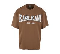 Karl Kani Herren KM232-002-3 Unisex KK College Signature Heavy Jersey Boxy Tee Brown, L
