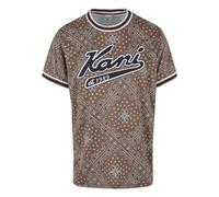 Karl Kani Herren KM232-008-3 Unisex KK Varsity Paisley Mesh Tee Brown, XS