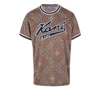 Karl Kani Herren KM232-008-3 Unisex KK Varsity Paisley Mesh Tee Brown, S