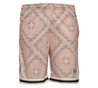 Karl Kani Herren KM232-011-2 KK Varsity Paisley Mesh Shorts Sand/Black/White, XXL