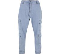 Karl Kani Herren KM232-029-1 KK Small Signature Tapered Cargo Denim Pants Bleached Blue, 28