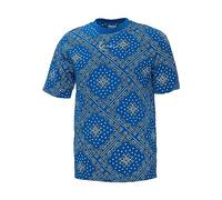 Karl Kani Herren KM232-042-3 KK Small Signature Paisley Tee Blue/Black/White, S