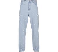 Bequeme Jeans KARL KANI "Karl Kani Herren", Damen, Gr. 34, Normalgrößen, blau, weiß, 100% Baumwolle, Jeans (39812654-34) blau, weiß