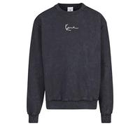 Karl Kani Small Signature Distressed Os Crew Sweatshirt in Gr. S in Schwarz