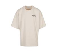 Karl Kani Herren KM241-027-2 Woven Signature Heavy Jersey Boxy Diner Tee Vanilla Melange, L