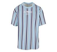 Karl Kani Herren KM241-034-2 Retro Striped Tee M Light Blue/Navy/Offwhite