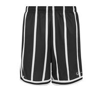 Karl Kani Herren KM241-041-2 Small Signature Striped Mesh Shorts S Black/White