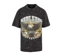 Karl Kani Herren KM241-058-1 KK Small Signature Washed Eagle Tee XL Black