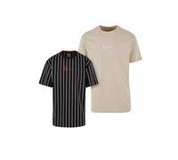 Karl Kani Small Signature Essential 2 Pack pinstripe T-Shirt in Gr. L in Schwarz