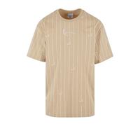 Karl Kani Herren KM242-004-1 Small Signature Logo Prinstripe Tee Sand/White, L