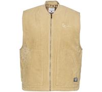 Steppweste KARL KANI "Karl Kani Herren KU233-006-1 KK Chest Signature Corduroy Vest", Herren, Gr. XL, sand, 100% Baumwolle, Westen Steppweste (57743110-XL) sand