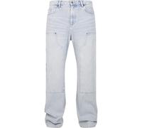 Bequeme Jeans KARL KANI "Karl Kani Herren Karl Kani OG Denim Carpenter Pants", Herren, Gr. 28, Normalgrößen, blau (bleached blau), 85% Baumwolle, 15% Polyester, normal, Jeans (47437541-28) bleached bl