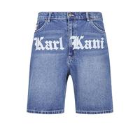 Shorts KARL KANI "Karl Kani Herren Karl Kani OG Old English Denim Shorts", Herren, Gr. 40, Normalgrößen, vintage indigo, 100% Baumwolle, loose fit, Hosen Shorts (19856409-40) vintage indigo