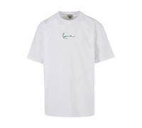 Karl Kani Herren Small Signature Green Logo Tee White, S